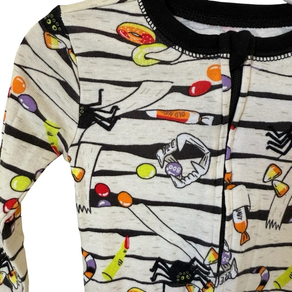Old Navy Kids Halloween Candy Corn Spider Footie Pajama 18-24 Months - Picture 4 of 6